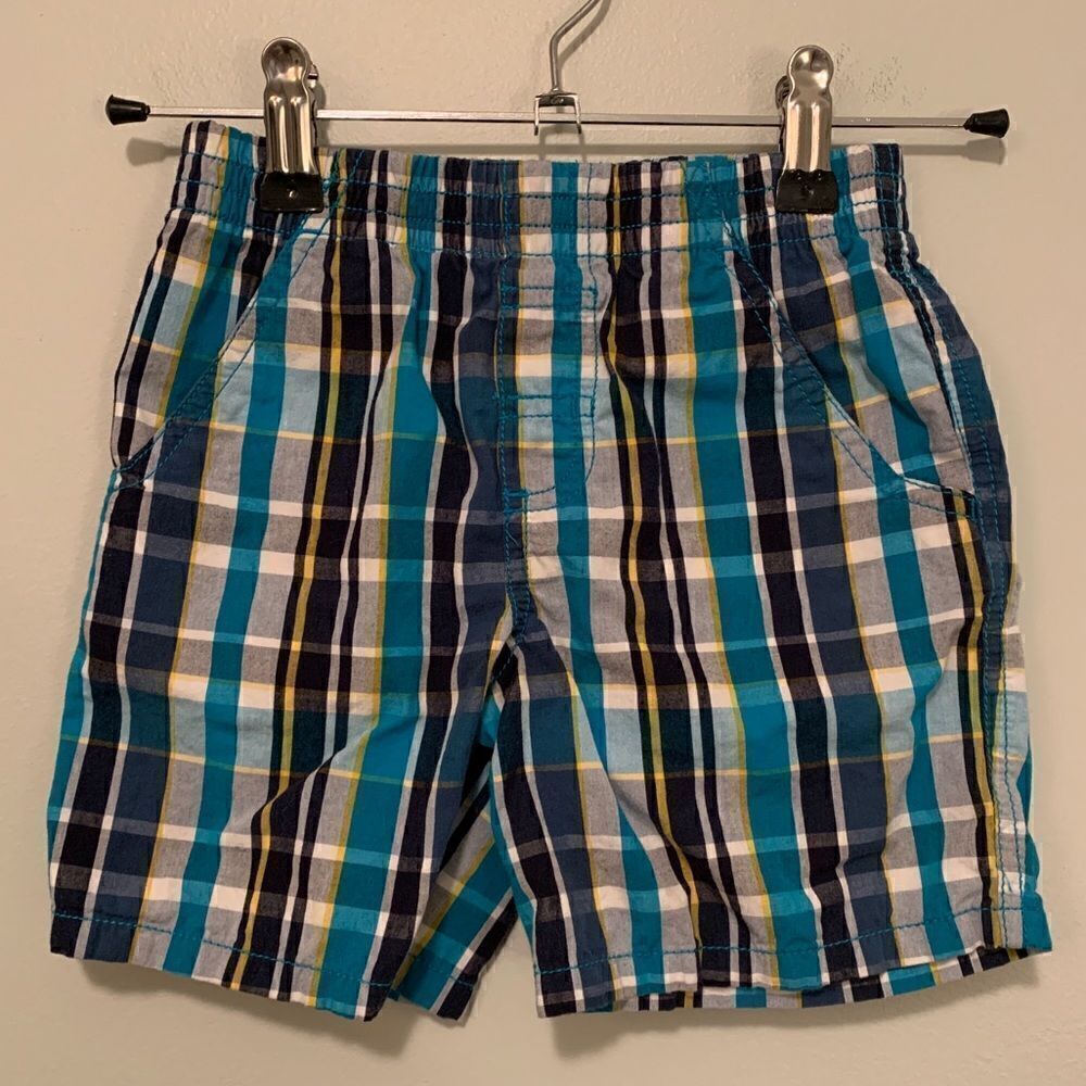 wonderKids Blue Plaid Shorts 